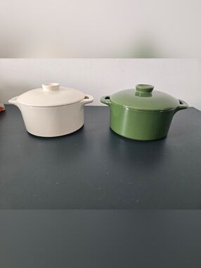 Mini Round Ceramic Cocotte Duo